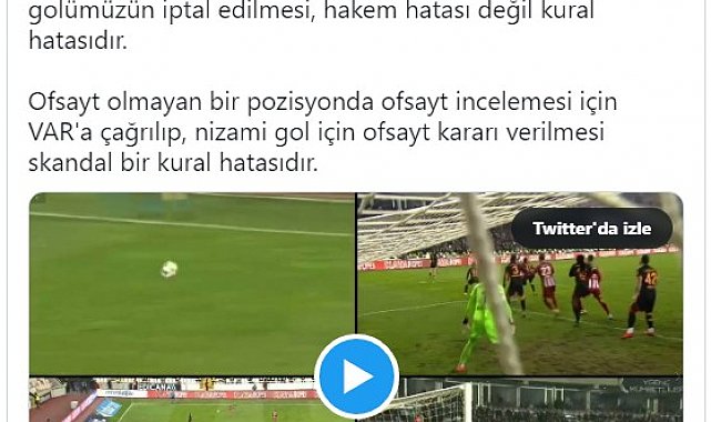 Sivasspor: "Hakem değil, kural hatasıdır"