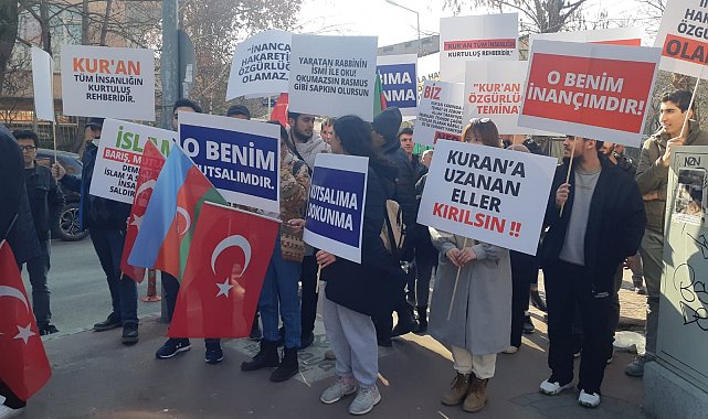 Sivil toplum kuruluşlarından İsveç Büyükelçiliği önünde protesto