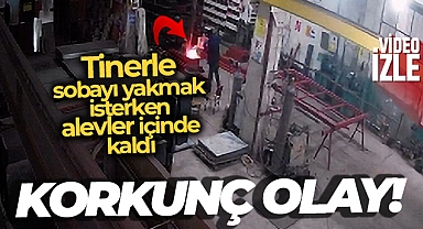 Tinerle sobayı yakmak isterken alevler içinde kaldı