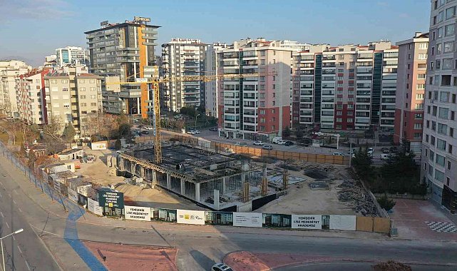 Yenişehir Sosyal Tesisi ve Lise Medeniyet Akademisi hızla yükseliyor