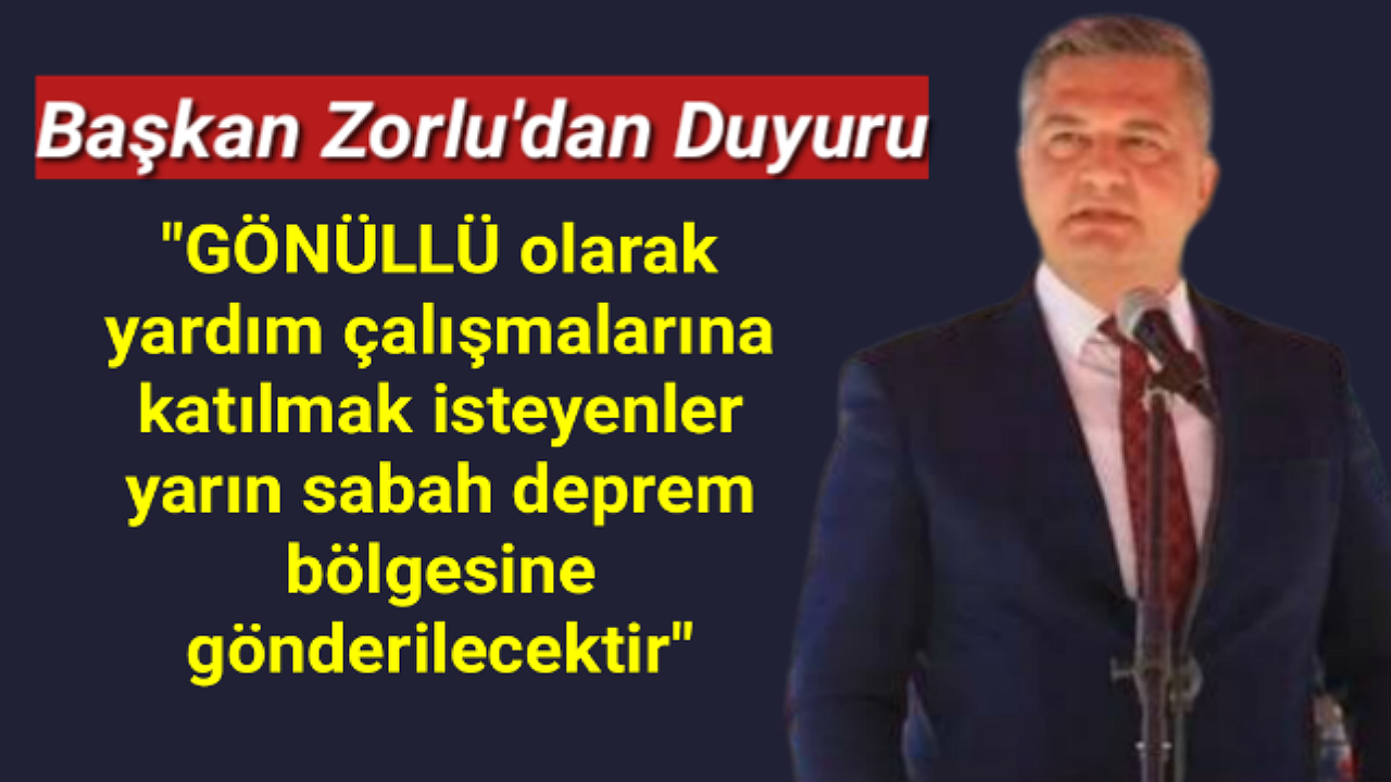 Atilla ZORLU'dan Önemli Duyuru
