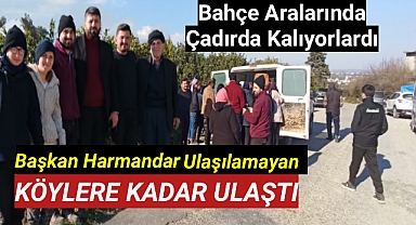 Başkan HARMANDAR Bu Yardımları Bekletemem Demişti,Şimdide Ulaşılması Zor Köylere Yetişti
