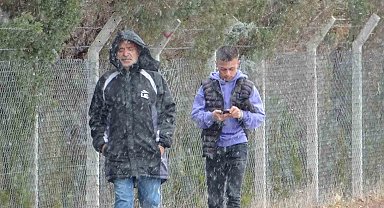 Aksaray'da rüzgar ve kar yağışı etkili oluyor