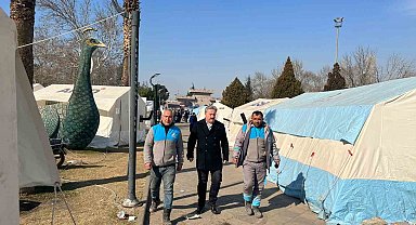 Başkan. Dr. Palancıoğlu: "Tüm imkanlarımızla deprem bölgesindeyiz"