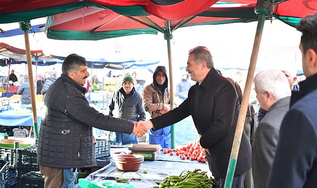Başkan Murat Köse'den pazar esnafına Ramazan ziyareti