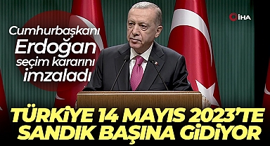 Cumhurbaşkanı Erdoğan seçim kararını imzaladı