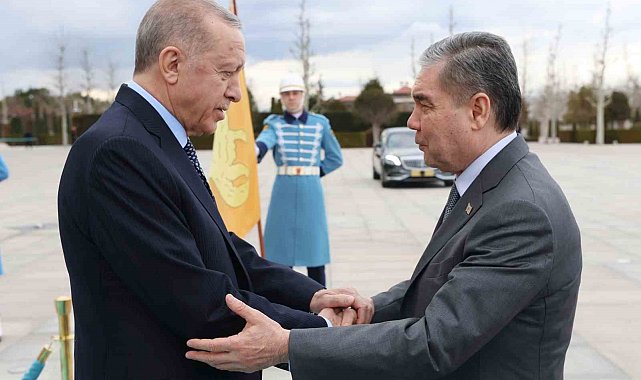 Cumhurbaşkanı Erdoğan, Türkmenistan Halk Maslahatı Başkanı Berdimuhamedov ile görüştü