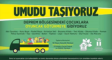 Deprem bölgesindeki çocuklar için oyuncak kampanyası