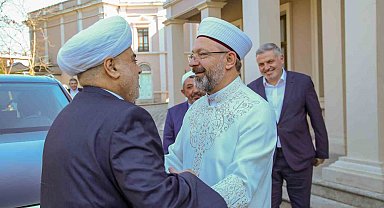 Diyanet İşleri Başkanı Erbaş, Kafkas Müslümanları İdaresi Başkanı Paşazade ile bir araya geldi