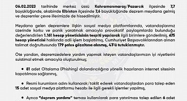 EGM: "Sosyal medyada depreme ilişkin provokatif paylaşımlarda bulunan 43 kişi tutuklandı"