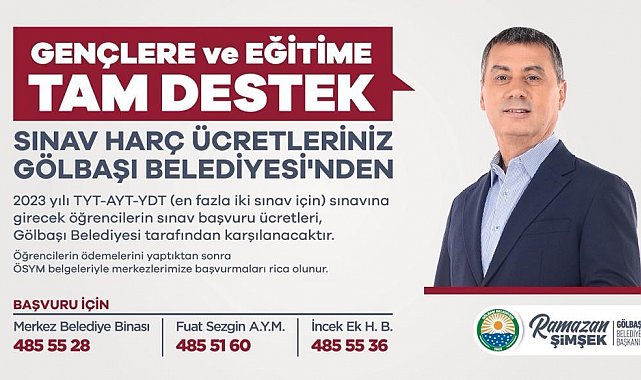 Gölbaşı Belediyesinden eğitime tam destek