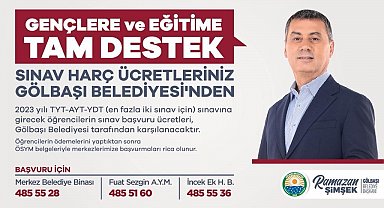 Gölbaşı Belediyesinden eğitime tam destek