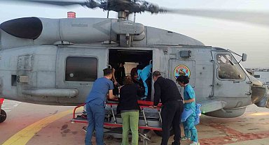 Hatay Devlet Hastanesinde tedavi gören vatandaş askeri helikopterle Adana'ya sevk edildi