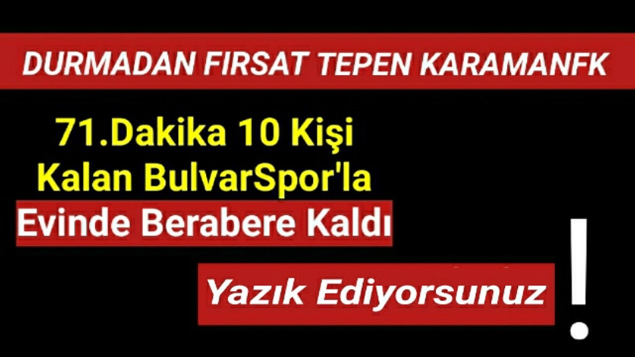 KaramanFK'da Hayal Kırıklığına Devam...