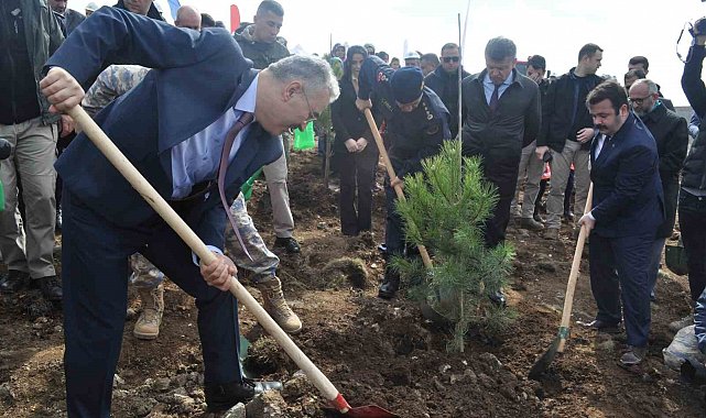 İnönü'de 2 bin fidan dikilerek 6 Şubat Deprem Şehitleri Ormanı oluşturuldu