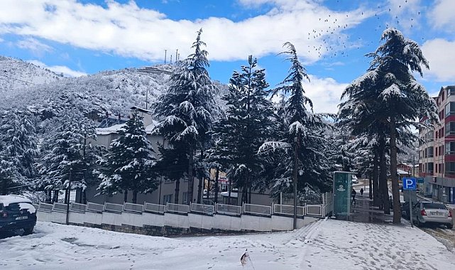 Kar Hadim ilçesini beyaza bürüdü