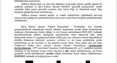 Kayserispor - Fenerbahçe maçına misafir takım taraftarı girebilecek