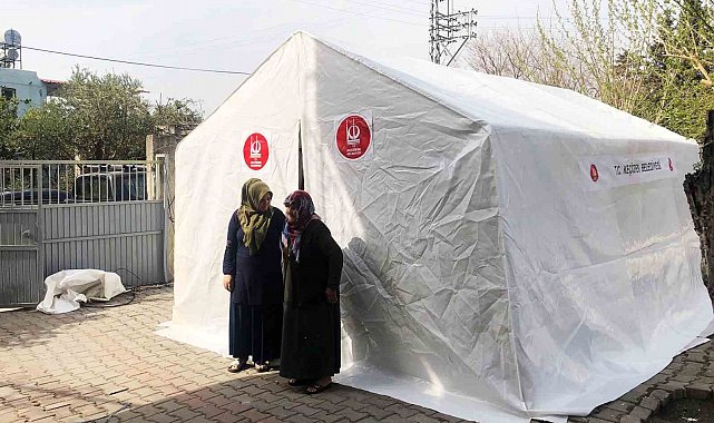Keçiören Belediyesinin çadırları kuruldu, hizmete sunuldu