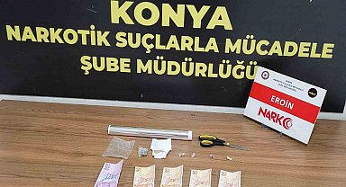 Konya'da iş yerine uyuşturucu baskını: 1 tutuklama