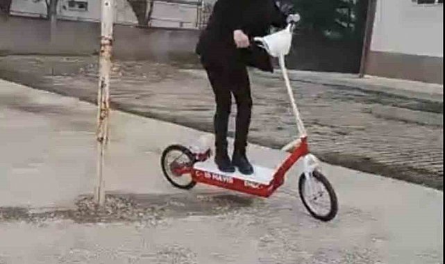 Lise öğrencileri elektrikli scooter yaptı