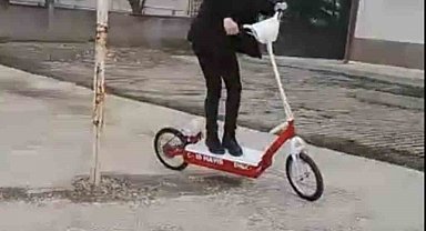 Lise öğrencileri elektrikli scooter yaptı