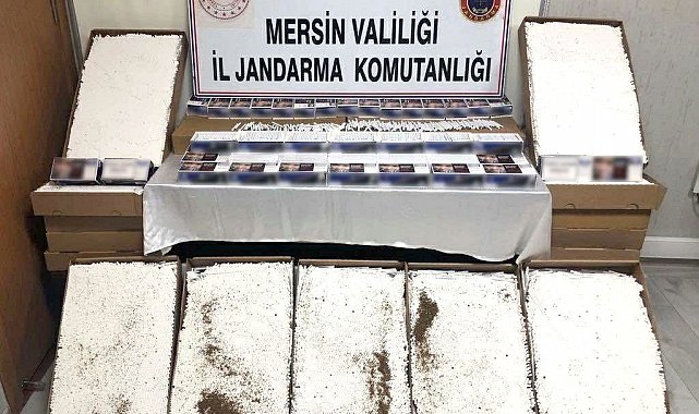 Mersin'de 110 bin adet kaçak makaron ele geçirildi