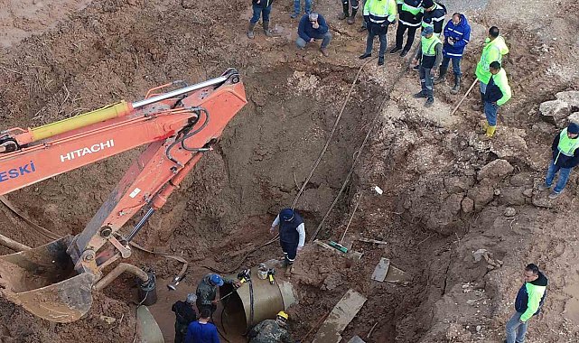 MESKİ ana isale hattı arızasını kısa sürede giderdi