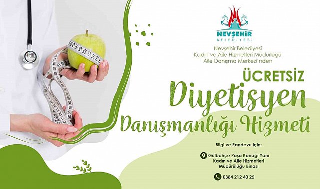 Nevşehir Belediyesi'nden 'ücretsiz diyetisyen danışmanlık' hizmeti