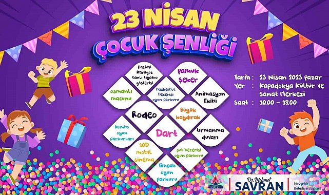 Nevşehir Belediyesi'nden çocuklara 23 Nisan hediyesi