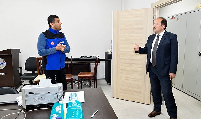 Vali Pehlivan, AFAD İl Müdürlüğünde incelemelerde bulundu