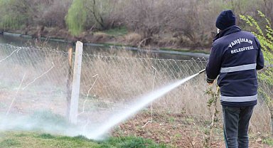 Yaahşihan'da larva ilaçlaması sürüyor