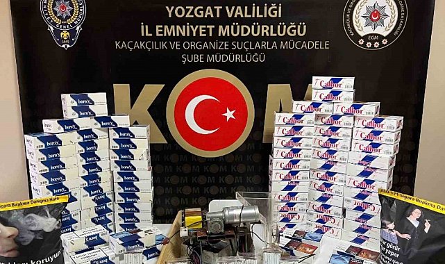 Yozgat'ta 16 bin 400 adet boş makaron ele geçirildi