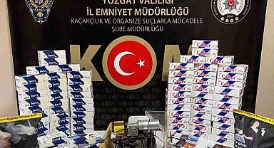 Yozgat'ta 16 bin 400 adet boş makaron ele geçirildi