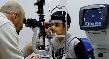 Yozgat'ta öğrenciler göz taramasından geçiriliyor