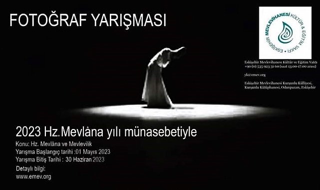 2023 Hz. Mevlana yılına özel olarak fotoğraf yarışması düzenlenecek