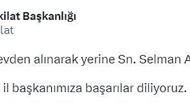 AK Parti'den Ordu İl Başkanlığına yeni atama