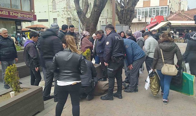 Aniden yere yığılan vatandaş yürekleri ağıza getirdi