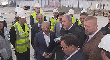 Bakan Akar'dan Kayseri Havalimanı Yeni Terminal Binası inşaatında inceleme
