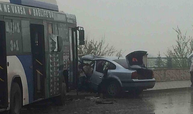 Başkent'te halk otobüsü ile otomobil çarpıştı: 1 ölü