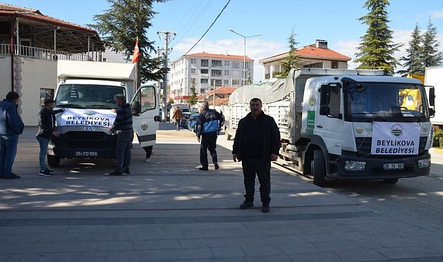 Beylikova Belediyesi'nden deprem bölgesine Ramazan kolisi ve bayramlık kıyafet