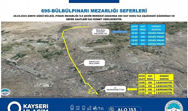 Büyükşehir'den mezarlıklara ücretsiz ulaşım