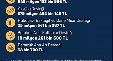 Çiftçilere yaklaşık 1,3 milyar liralık tarımsal destek ödemesi bugün yapılacak