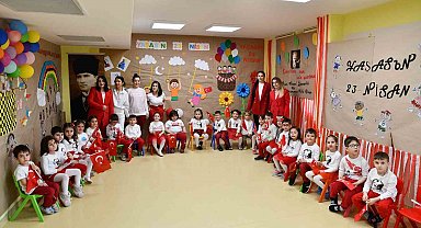 Çocuklar 23 Nisan'ı coşkuyla kutladı