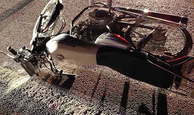 Devrilen motosikletin sürücüsü yaralandı