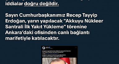 İletişim Başkanlığı: "Cumhurbaşkanı Erdoğan'ın kalp krizi geçirdiği ve hastaneye kaldırıldığı yönündeki iddialar doğru değildir"