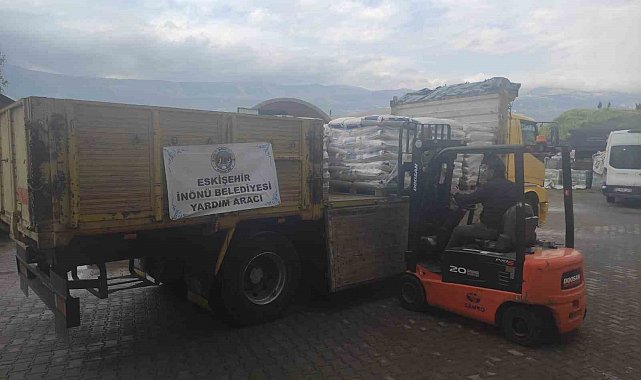 İnönü Belediyesi'nden deprem bölgesine kuru bakliyat desteği