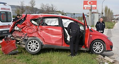 İnönü'de trafik kazası, 1 yaralı