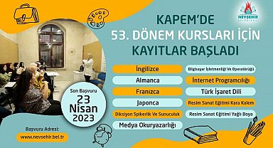 KAPEM'de yeni dönem kurs kayıtları başladı