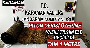 Karaman'da Ele Geçirildi Tam 4 Metre Uzunluğunda