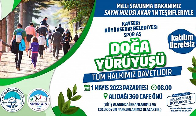 Kayseri Büyükşehir'den Doğa Yürüyüşü
